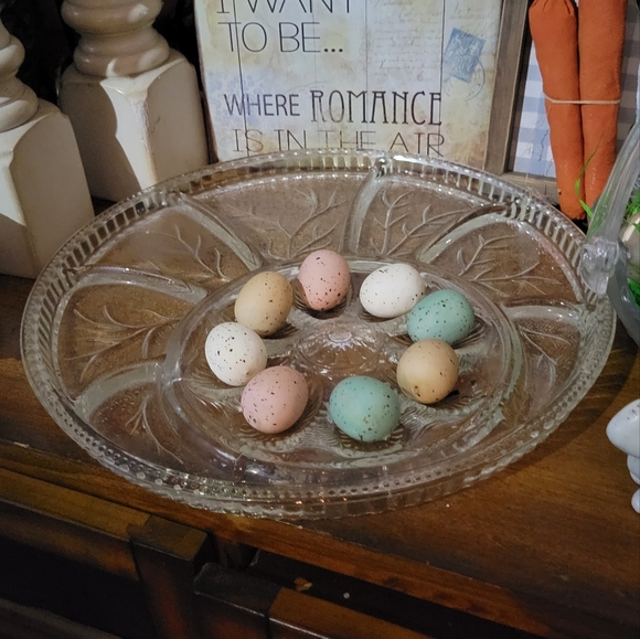 Easter basket & egg platter crystal - Picture 3 of 4